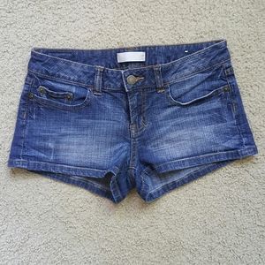 Blue low rise jean shorts Size 1